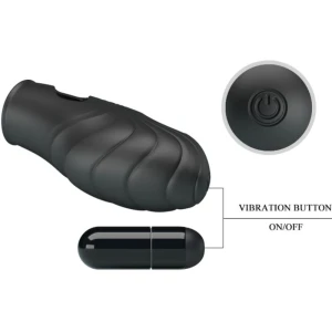 PRETTY LOVE - VIBRATORE DA DITA IN SILICONE LICH NERO
